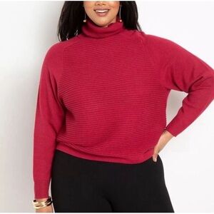 ELOQUII Ribbed Turtleneck Sweater Size 14/16‎ NWT